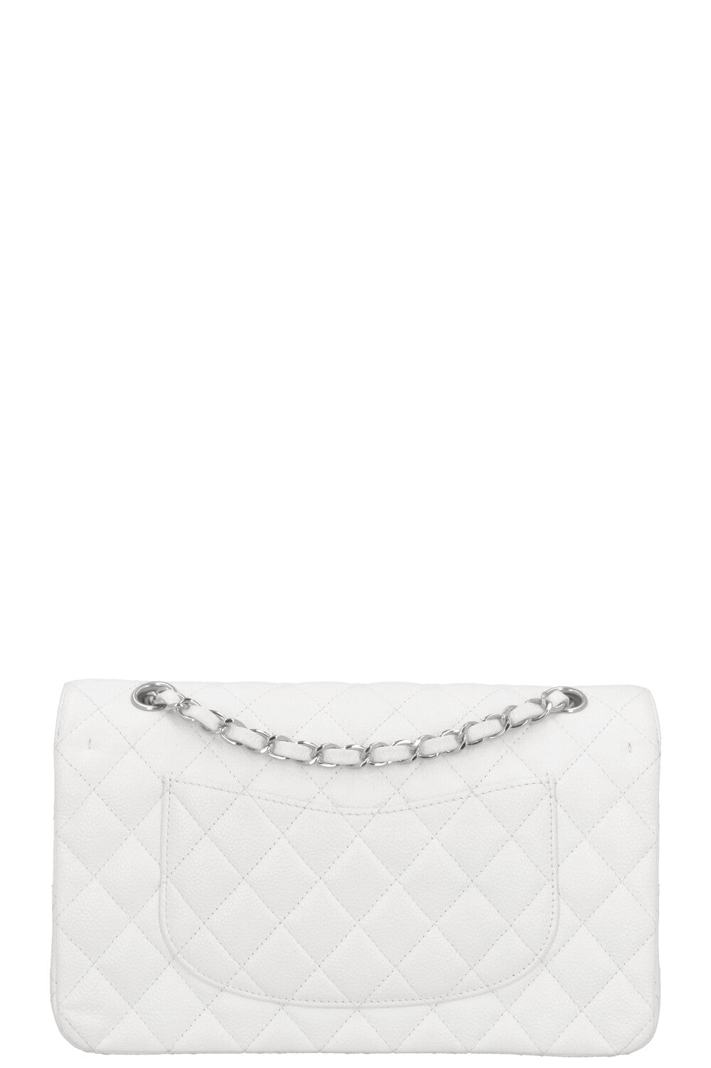 CHANEL Classic Double Flap Bag Medium White