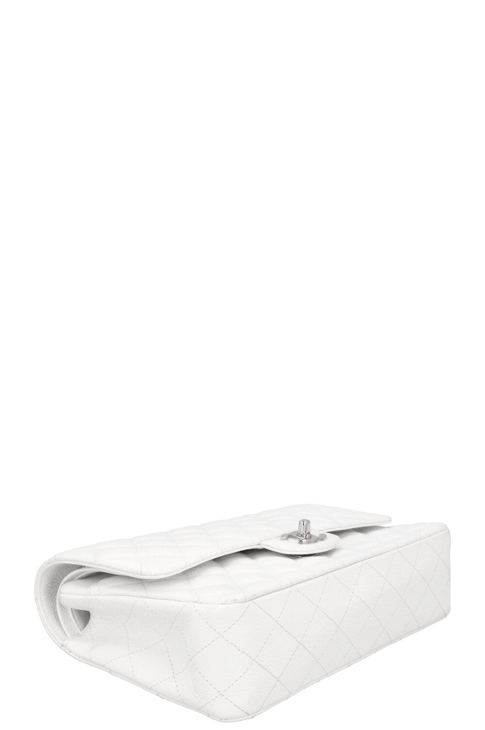 CHANEL Classic Double Flap Bag Medium White