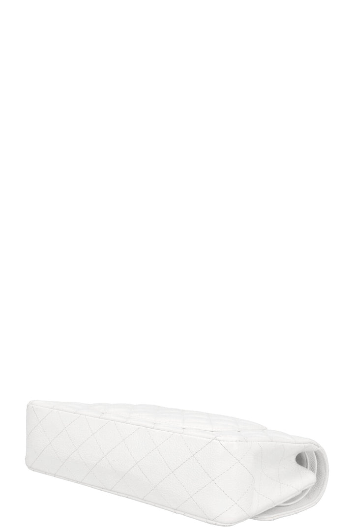 CHANEL Classic Double Flap Bag Medium White