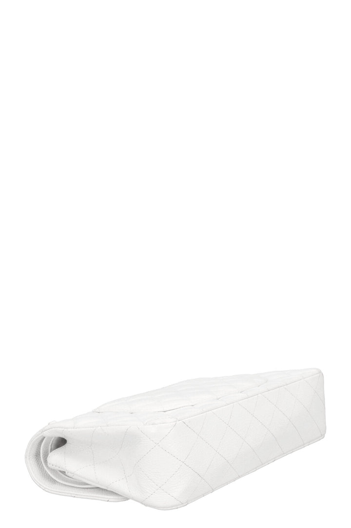 CHANEL Classic Double Flap Bag Medium White