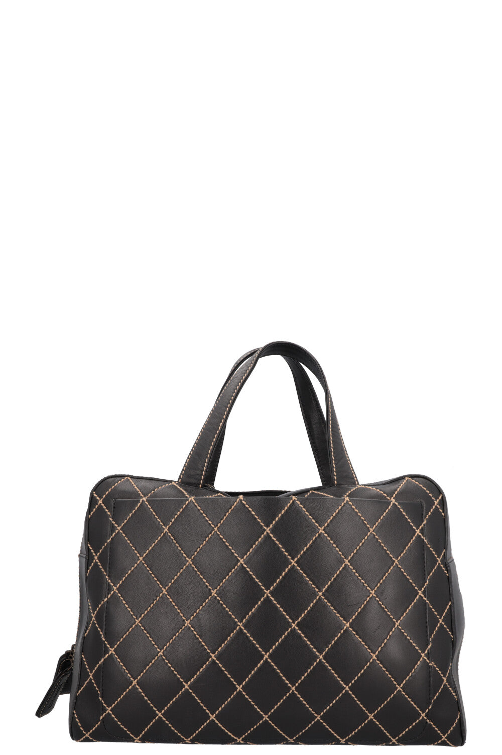 CHANEL Wild Stitch Bag Leather Black