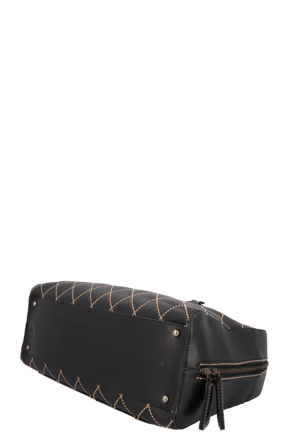 CHANEL Wild Stitch Bag Leather Black