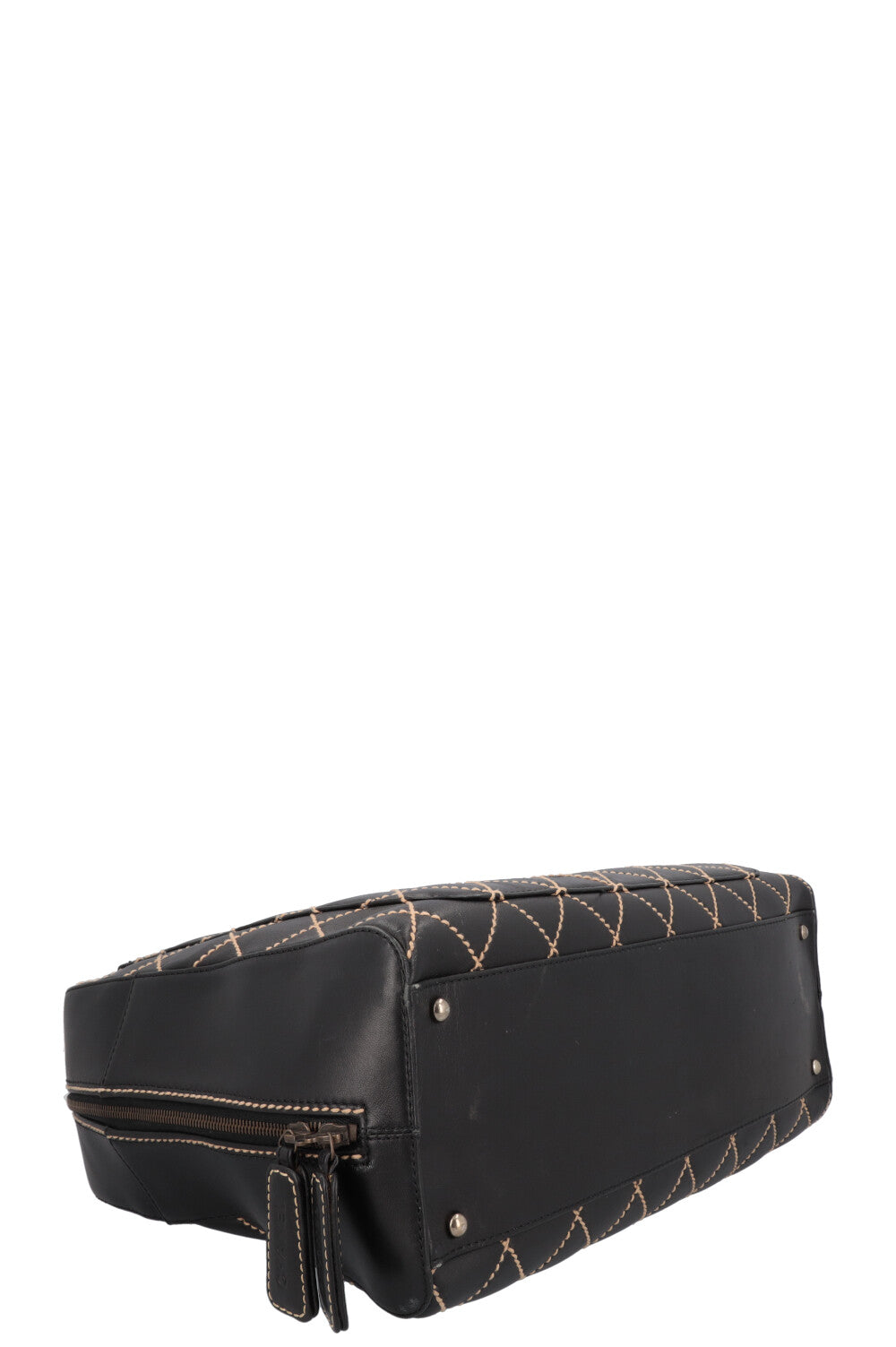 CHANEL Wild Stitch Bag Leather Black