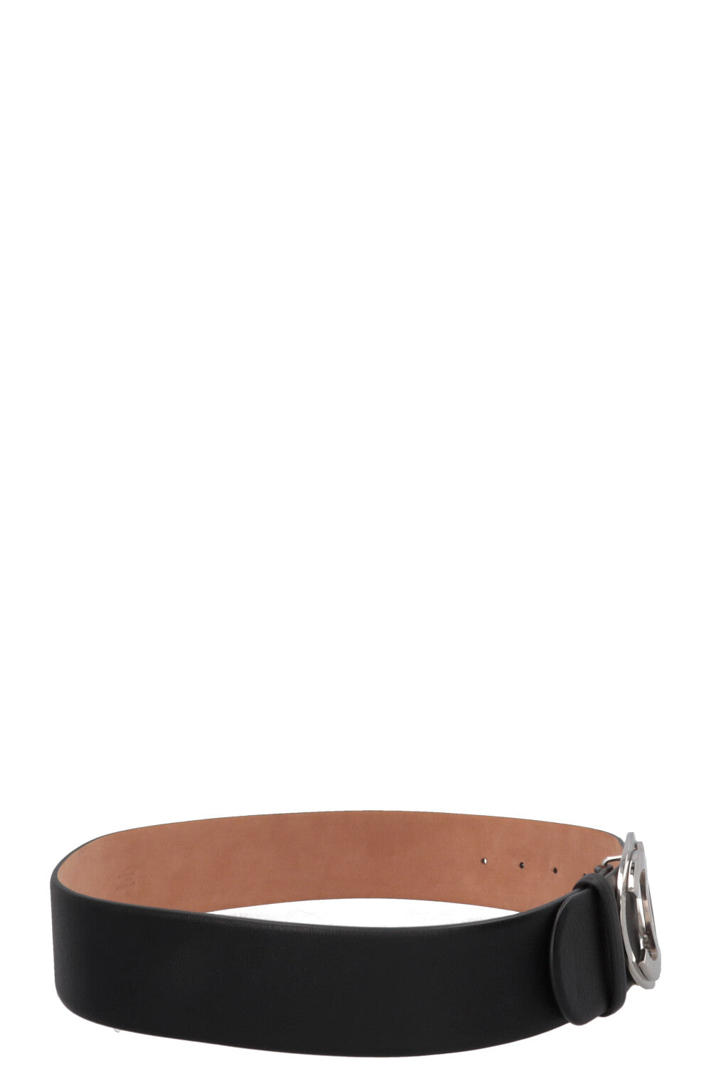 CHANEL Vintage CC Logo Belt Black Silver
