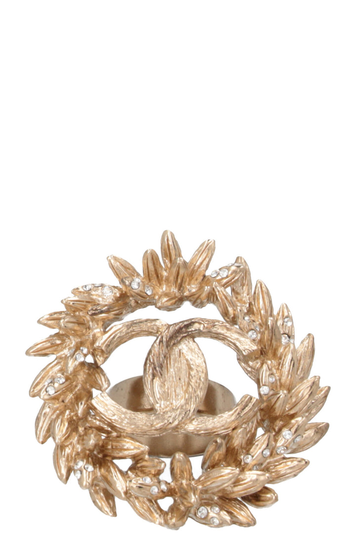 CHANEL 2010 CC Wheat Ring Gold