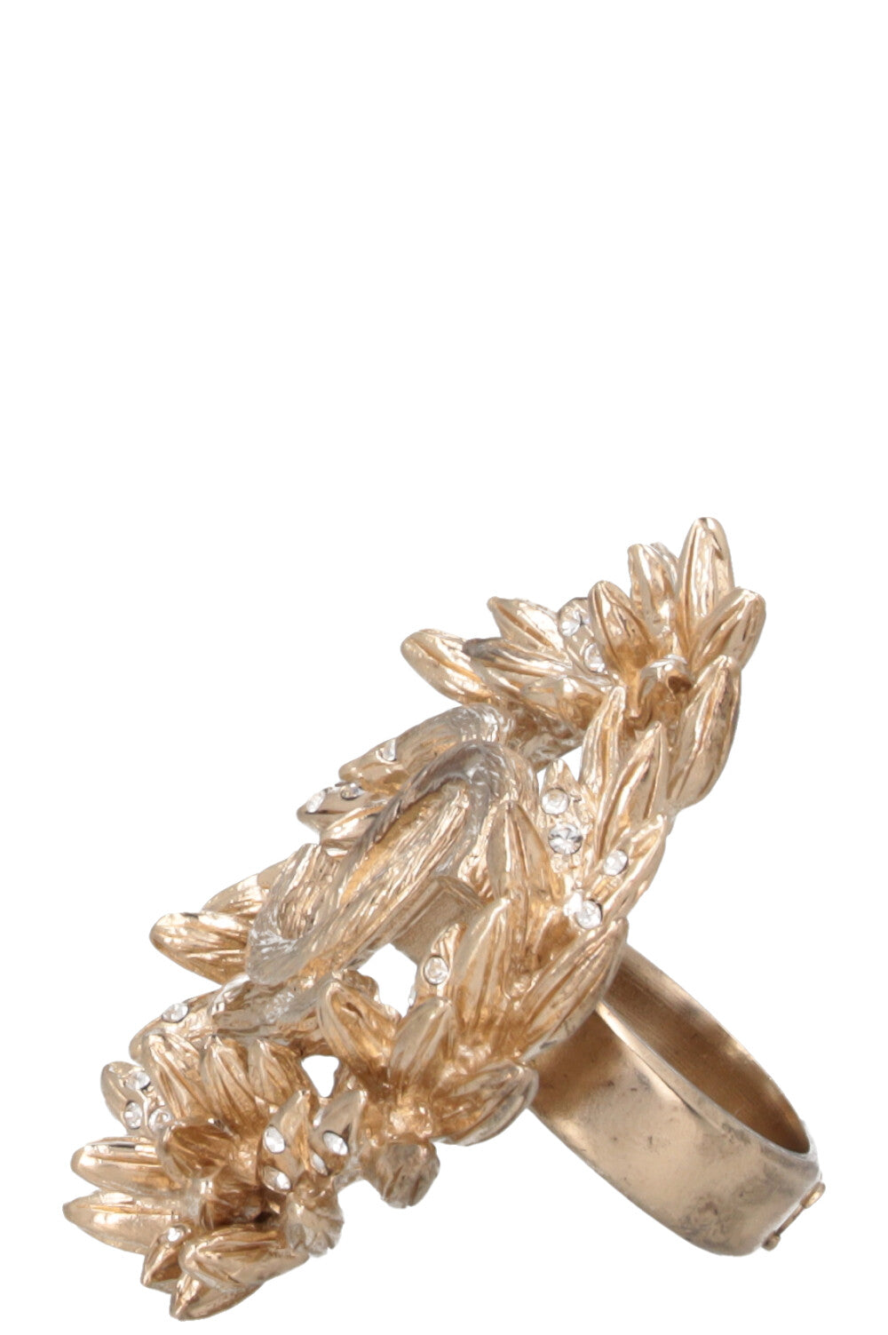 CHANEL 2010 CC Wheat Ring Gold