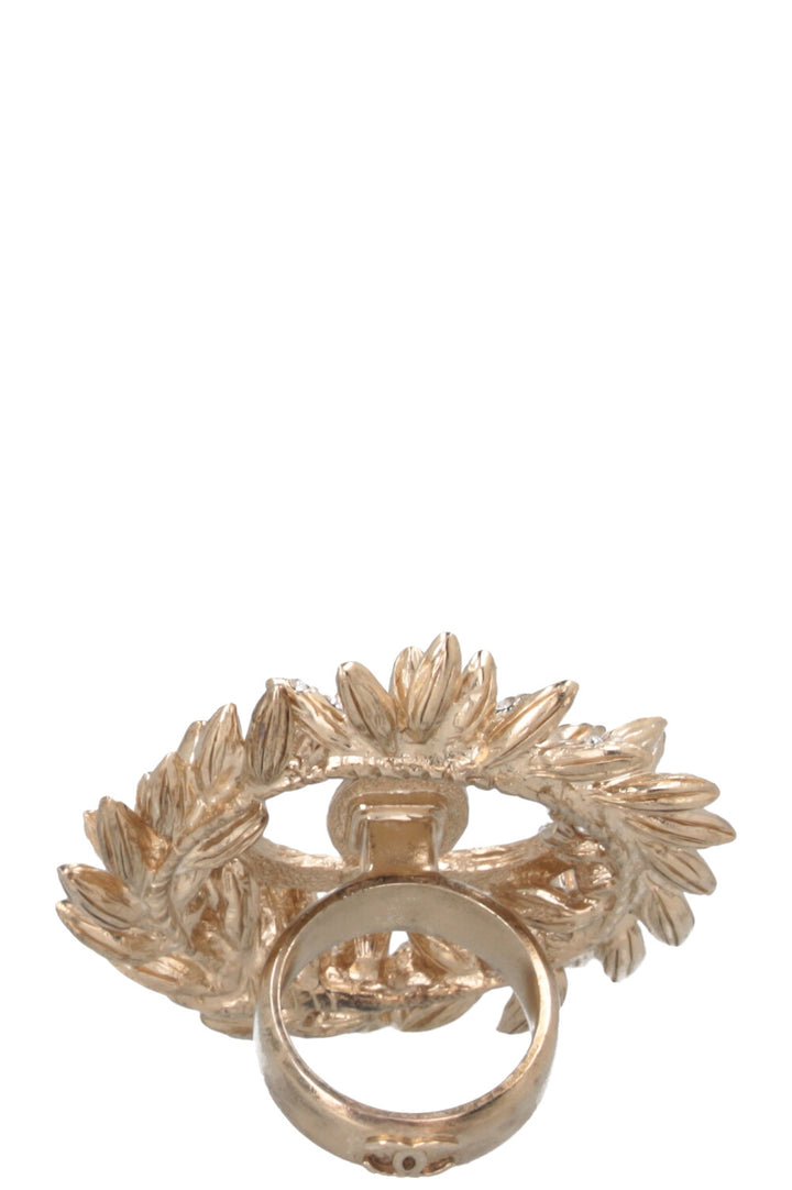 CHANEL 2010 CC Wheat Ring Gold