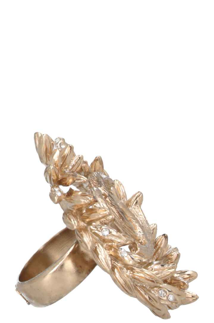 CHANEL 2010 CC Wheat Ring Gold