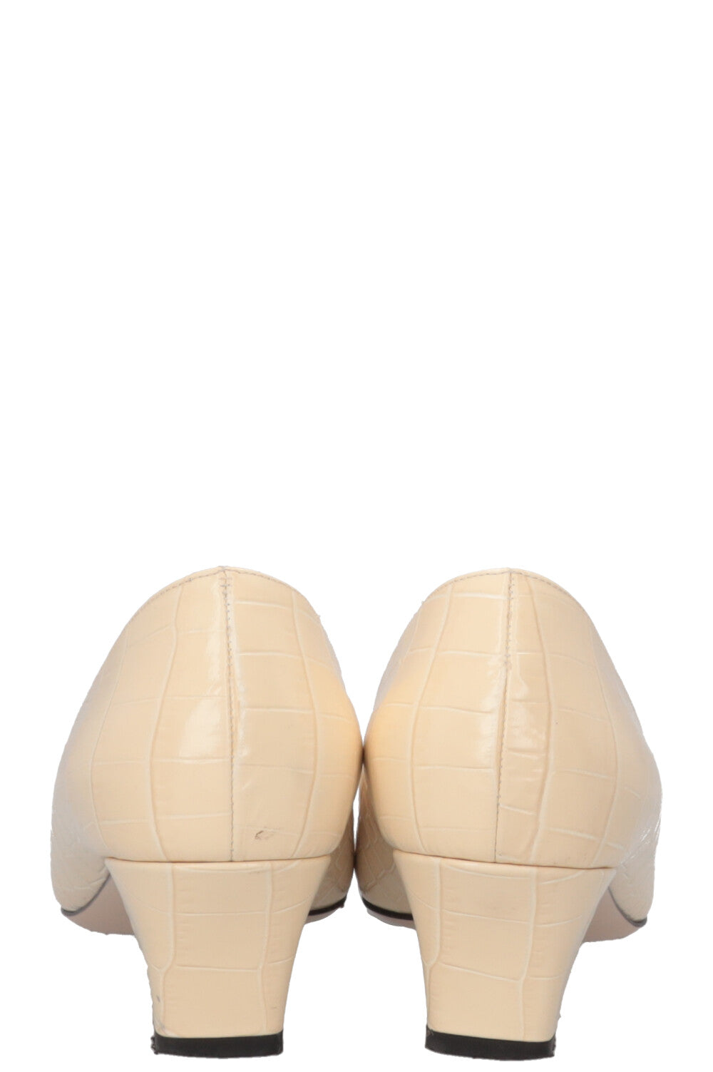 VALENTINO Bowow Square Toe Pumps Beige