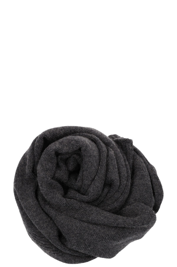 HERMÈS Knit Turtleneck Stole Cashmere Grey