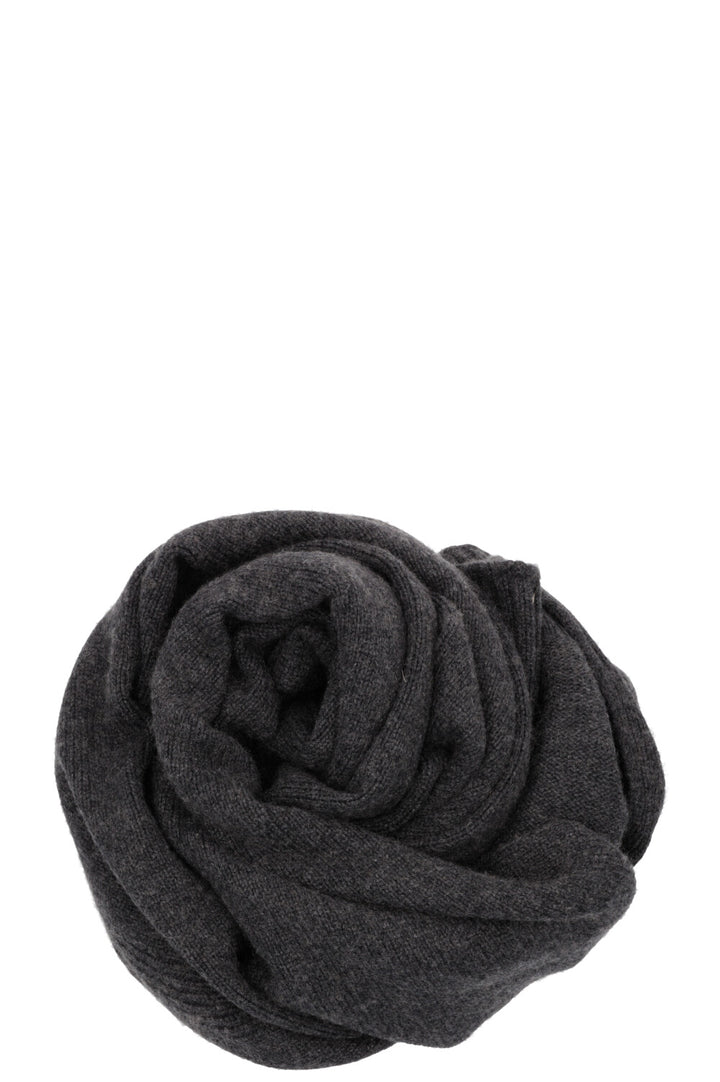 Étole à col roulé en maille Hermès, cachemire gris