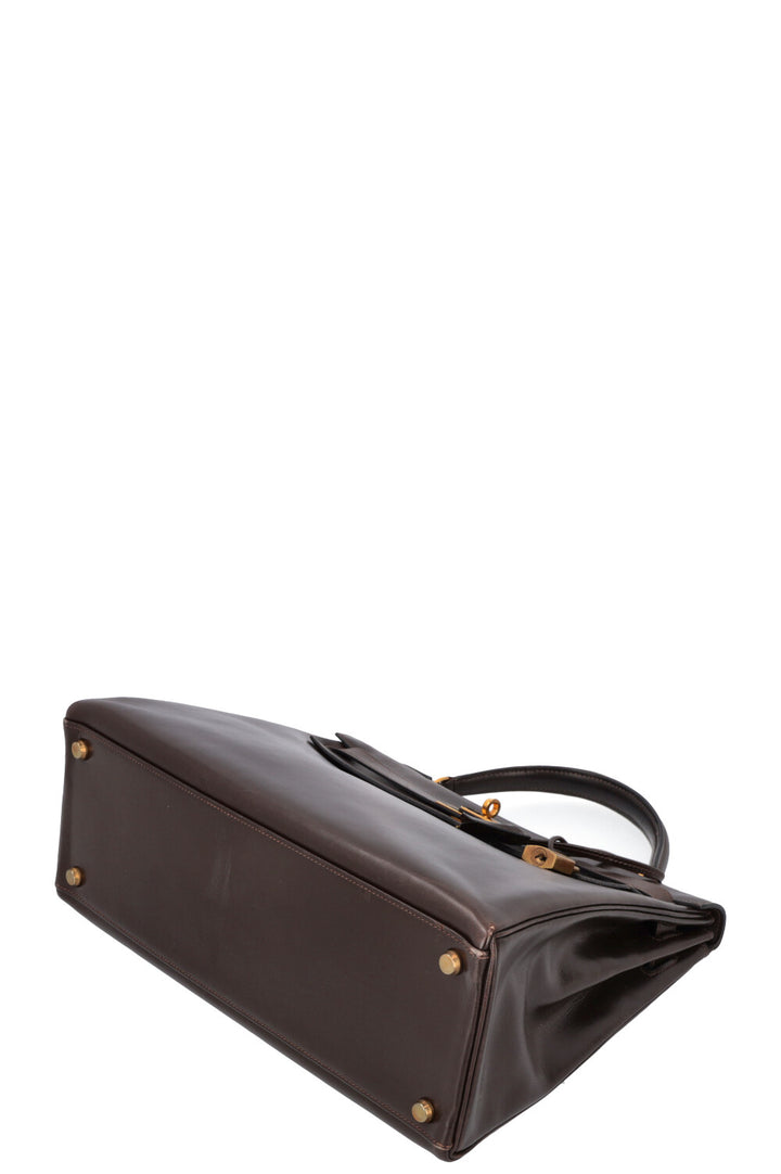 HERMÈS Kelly 32 Box Brown