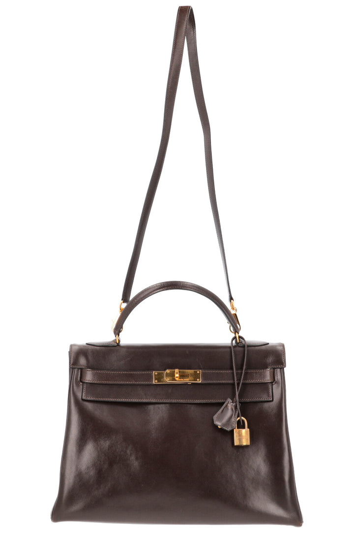 HERMÈS Kelly 32 Box Brown