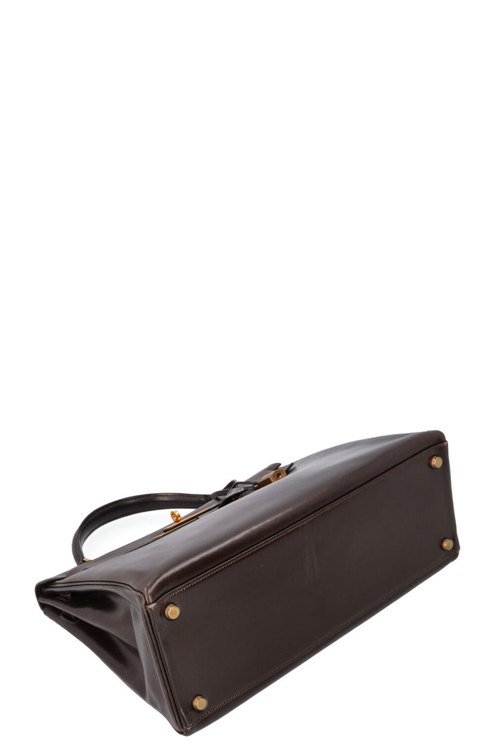 HERMÈS Kelly 32 Box Brown