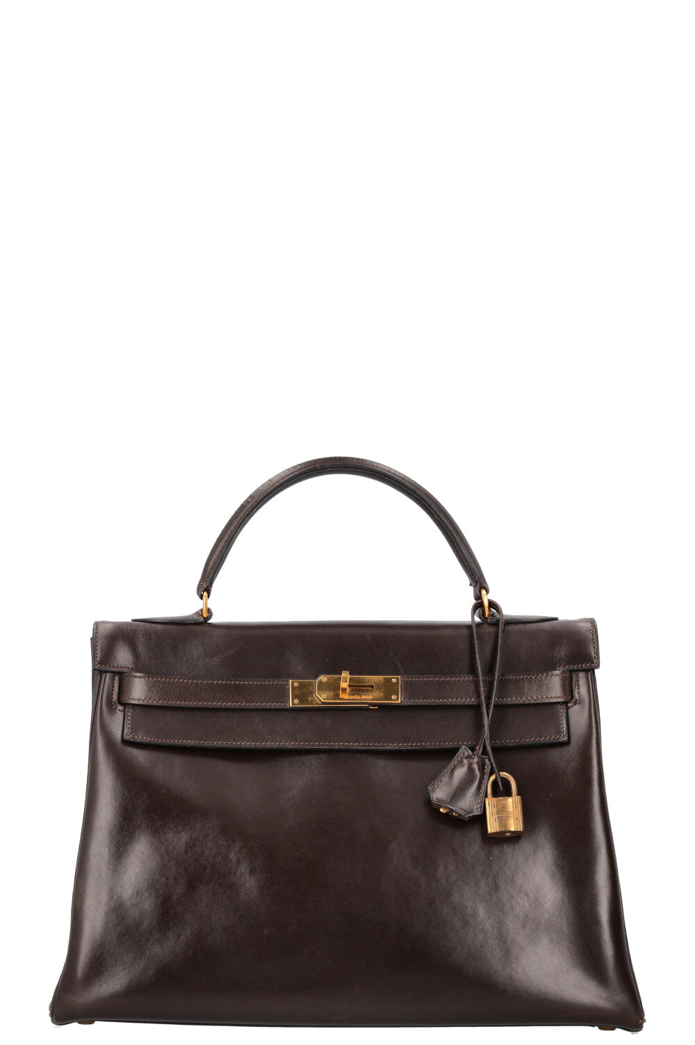 HERMÈS Kelly 32 Box Brown