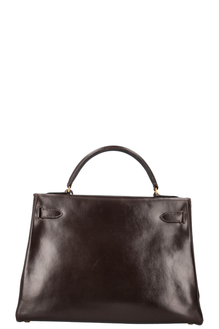 HERMÈS Kelly 32 Box Brown