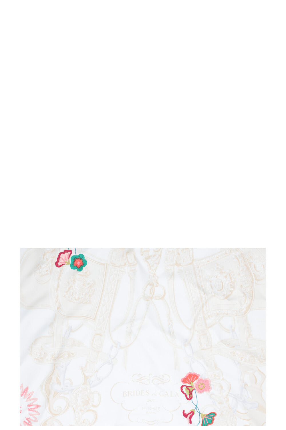 HERMÈS Brides de Gala 90 Scarf Ivory