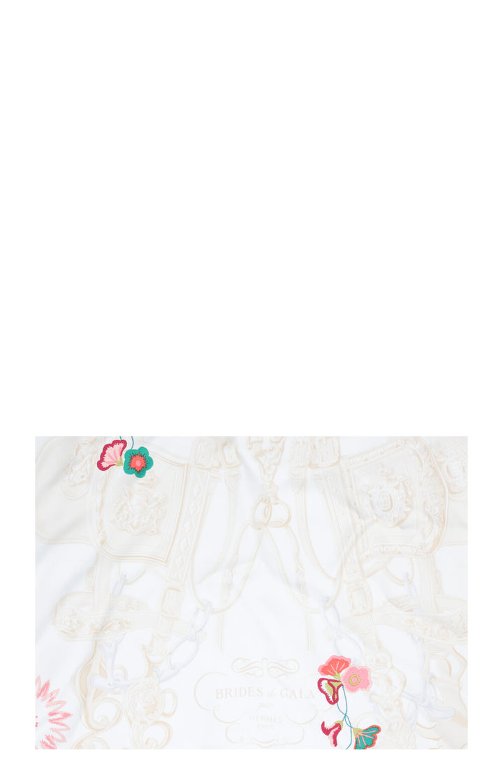 HERMÈS Brides de Gala 90 Scarf Ivory
