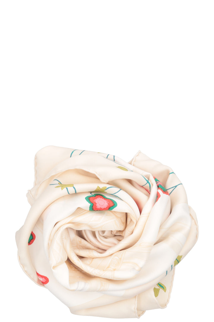 HERMÈS Brides de Gala 90 Scarf Ivory