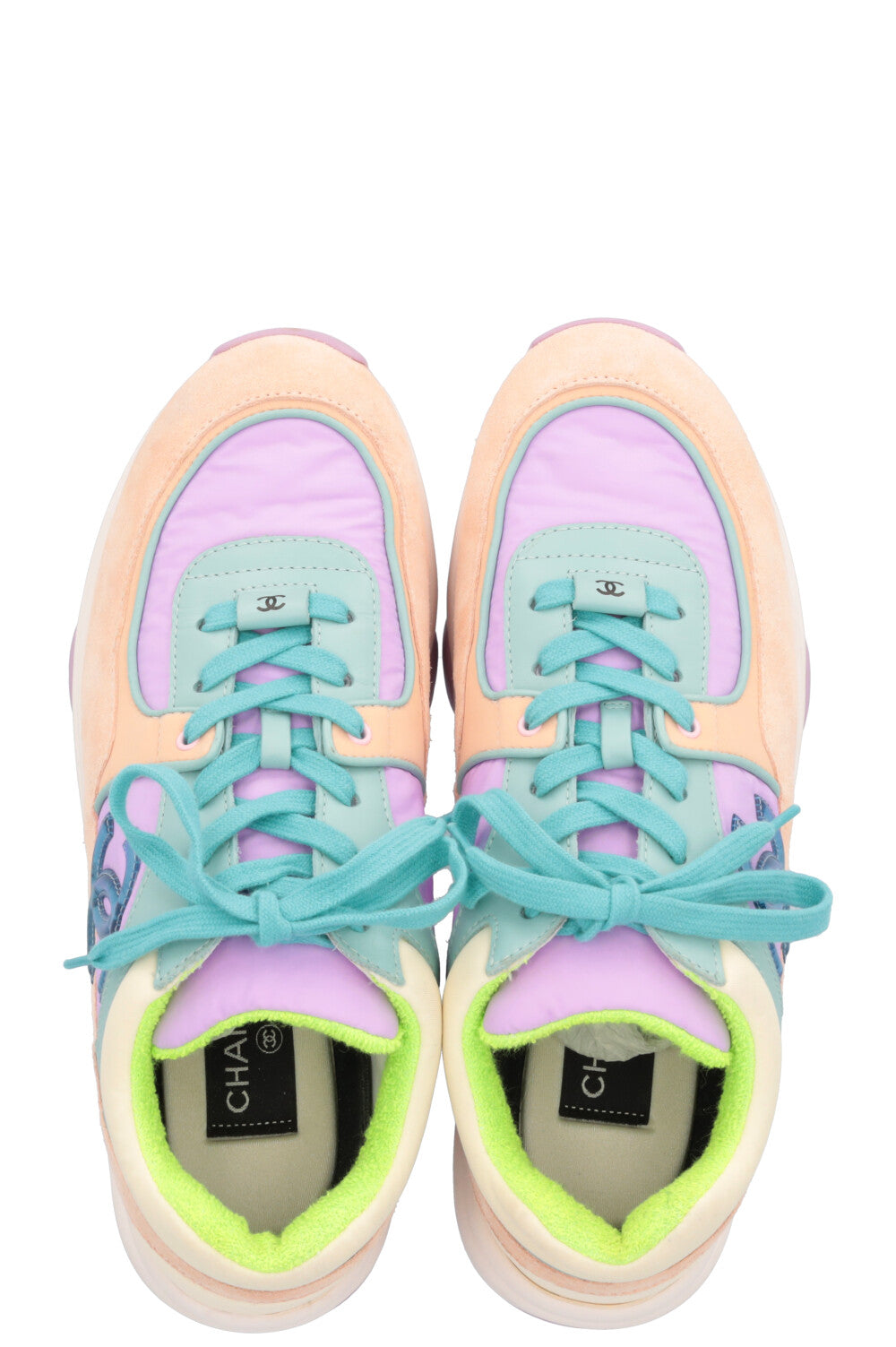 Peach chanel sneakers store