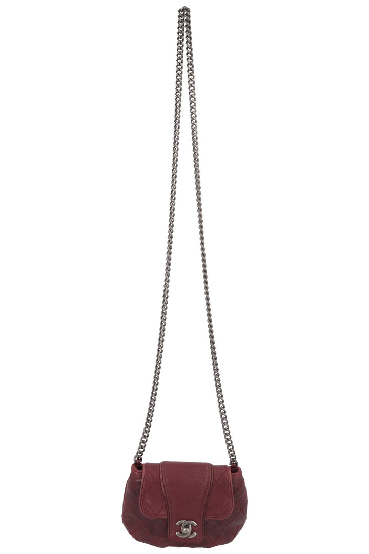 CHANEL Mini Bubble Bag Leather Bordeaux