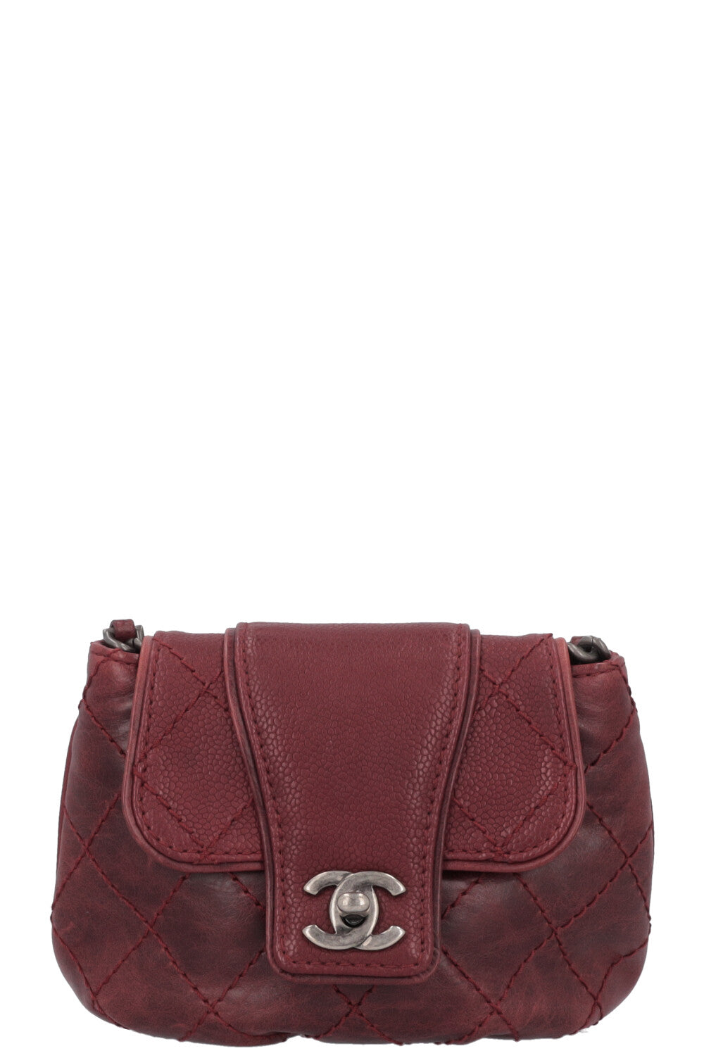 CHANEL Mini Bubble Bag Leather Bordeaux