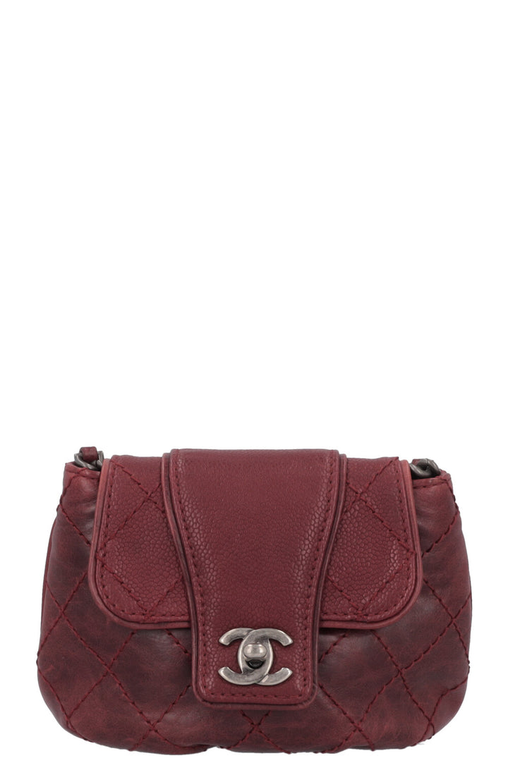 CHANEL Mini Bubble Bag Leather Bordeaux