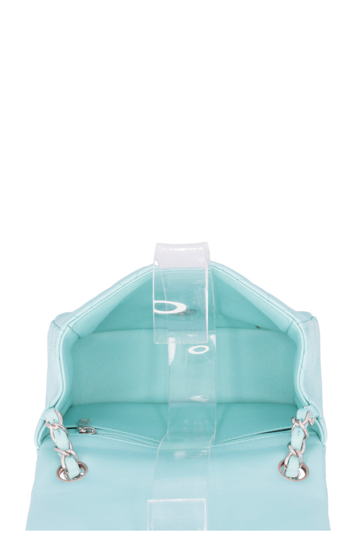 CHANEL Mini Square Crossbody Bag Blue