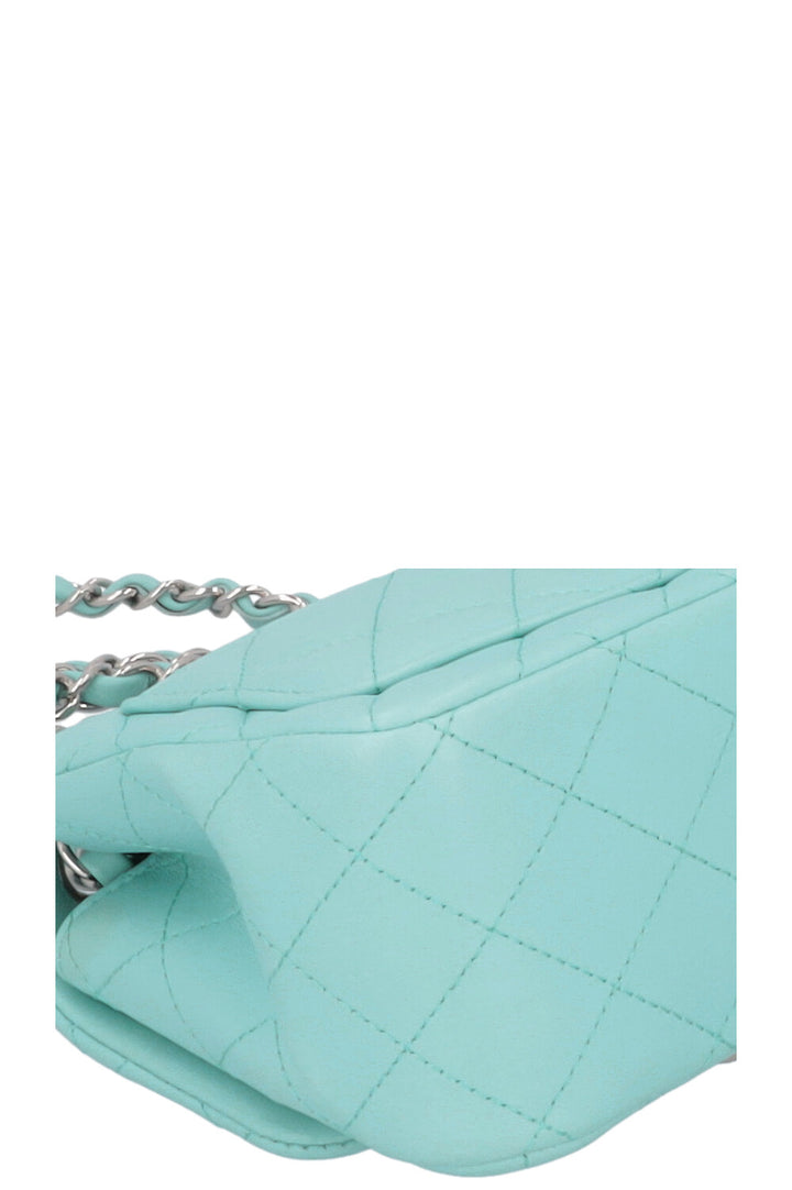 CHANEL Mini Square Crossbody Bag Blue