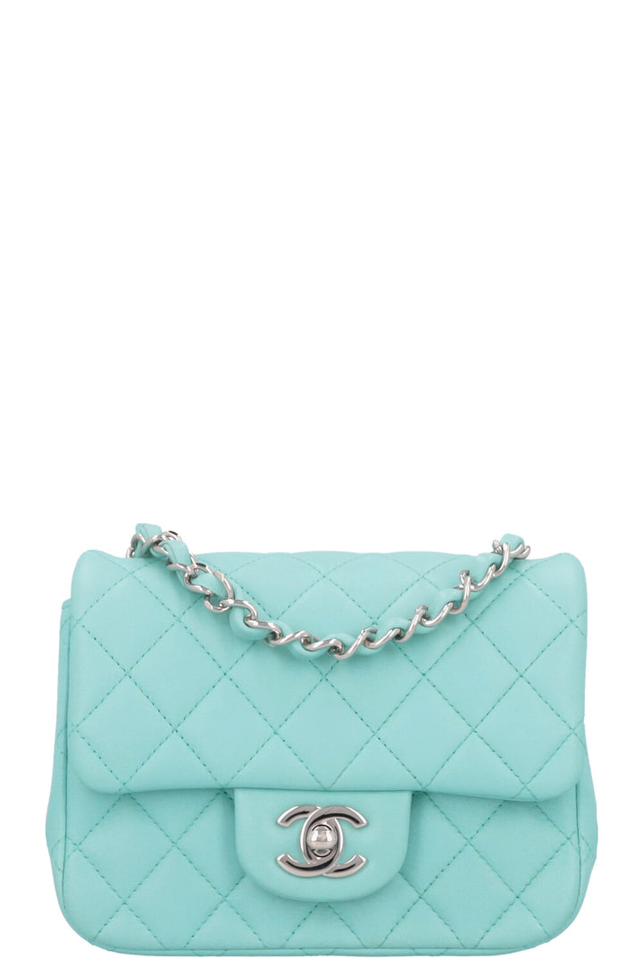 CHANEL Mini Square Crossbody Bag Blue