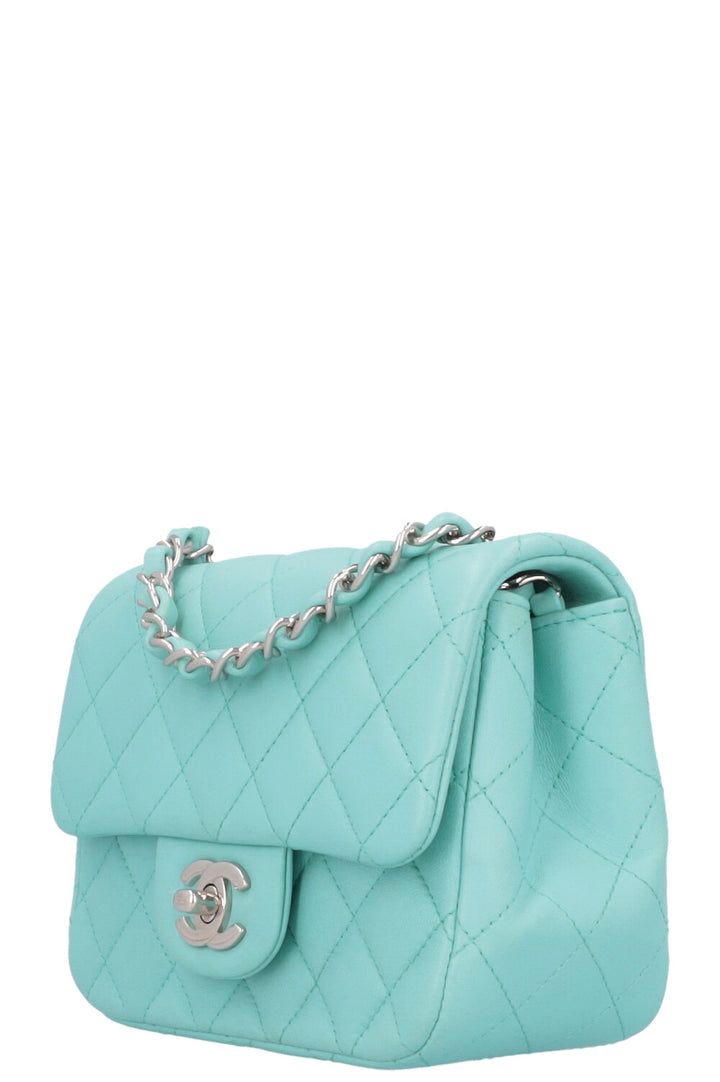 CHANEL Mini Square Crossbody Bag Blue