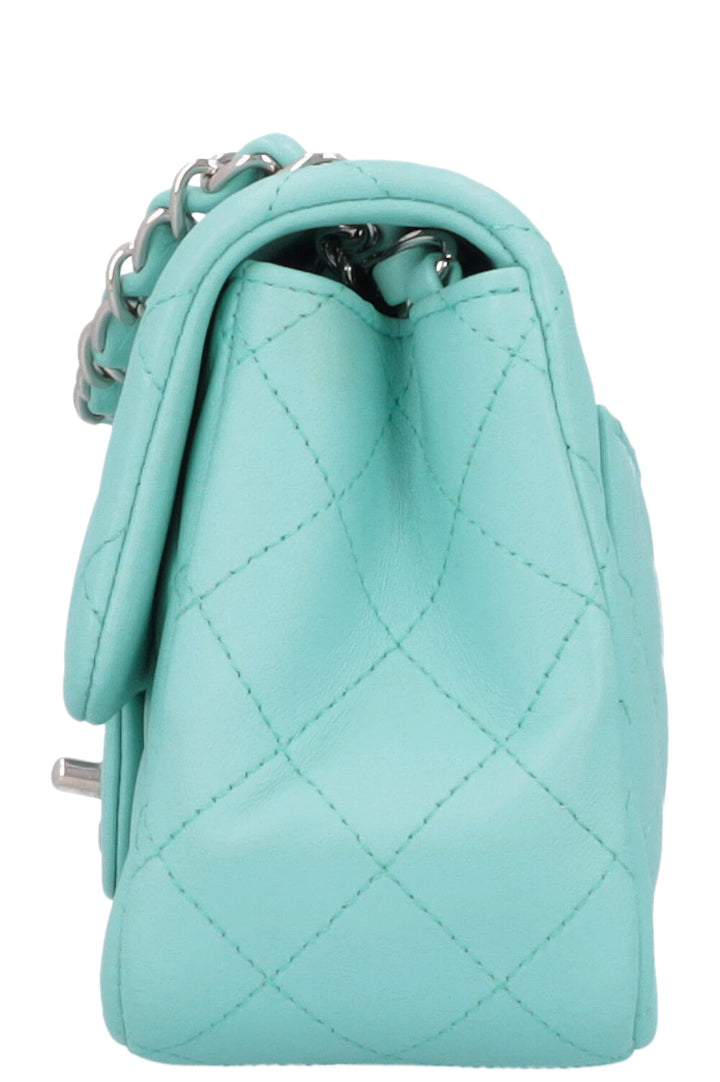 CHANEL Mini Square Crossbody Bag Blue