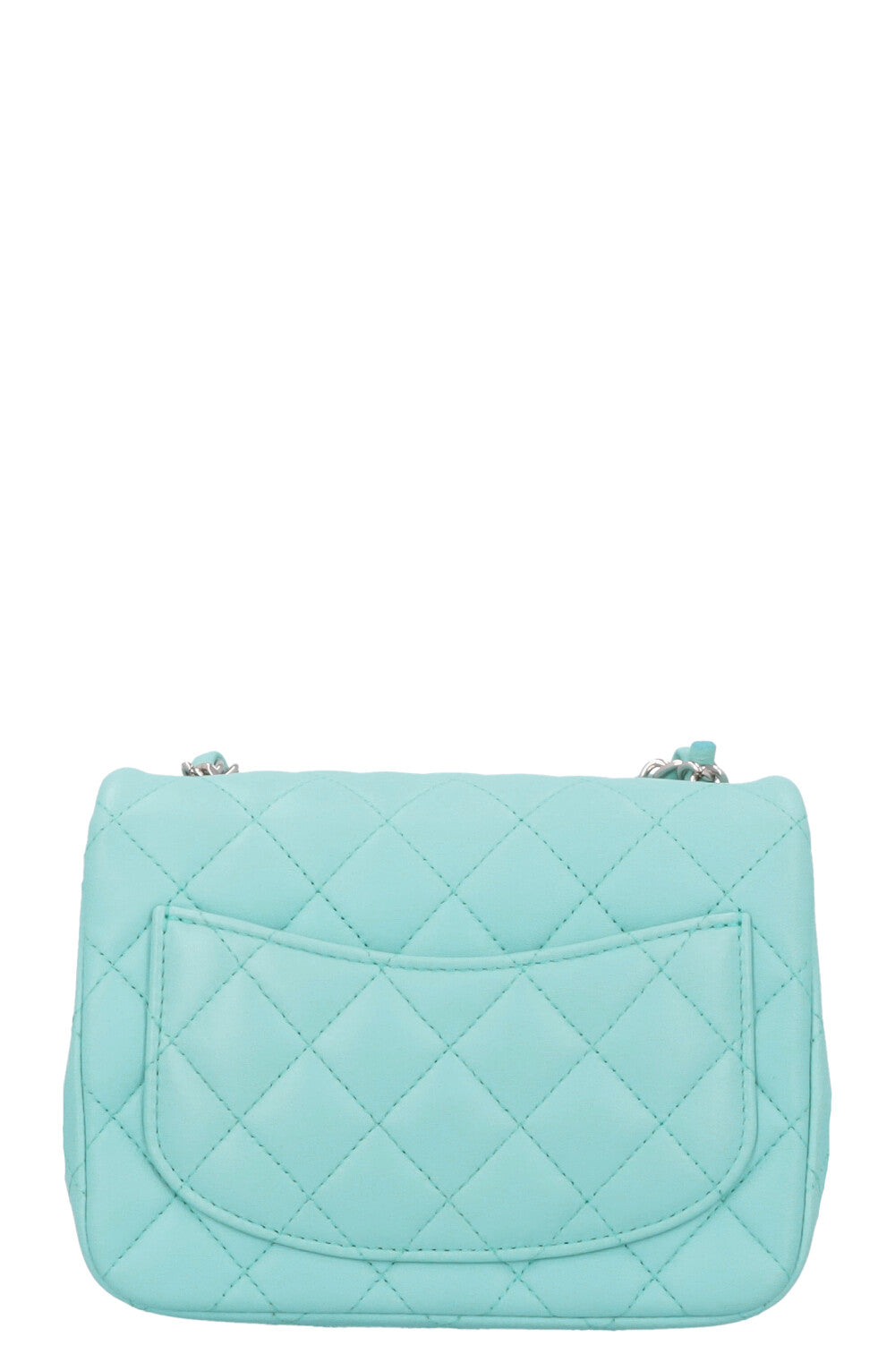 CHANEL Mini Square Crossbody Bag Blue