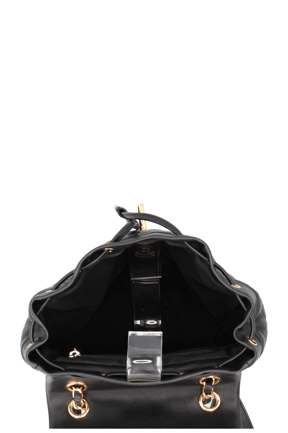 CHANEL Quilted Backpack Lambskin Black – REAWAKE
