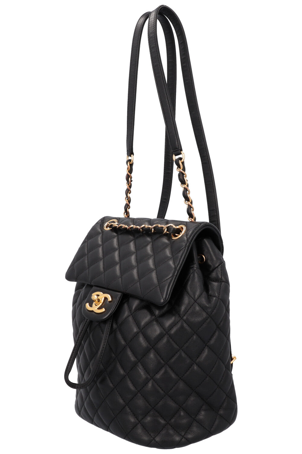 chanel black quilted leather large backpack CHANEL Quilted Backpack Lambskin Black – REAWAKE