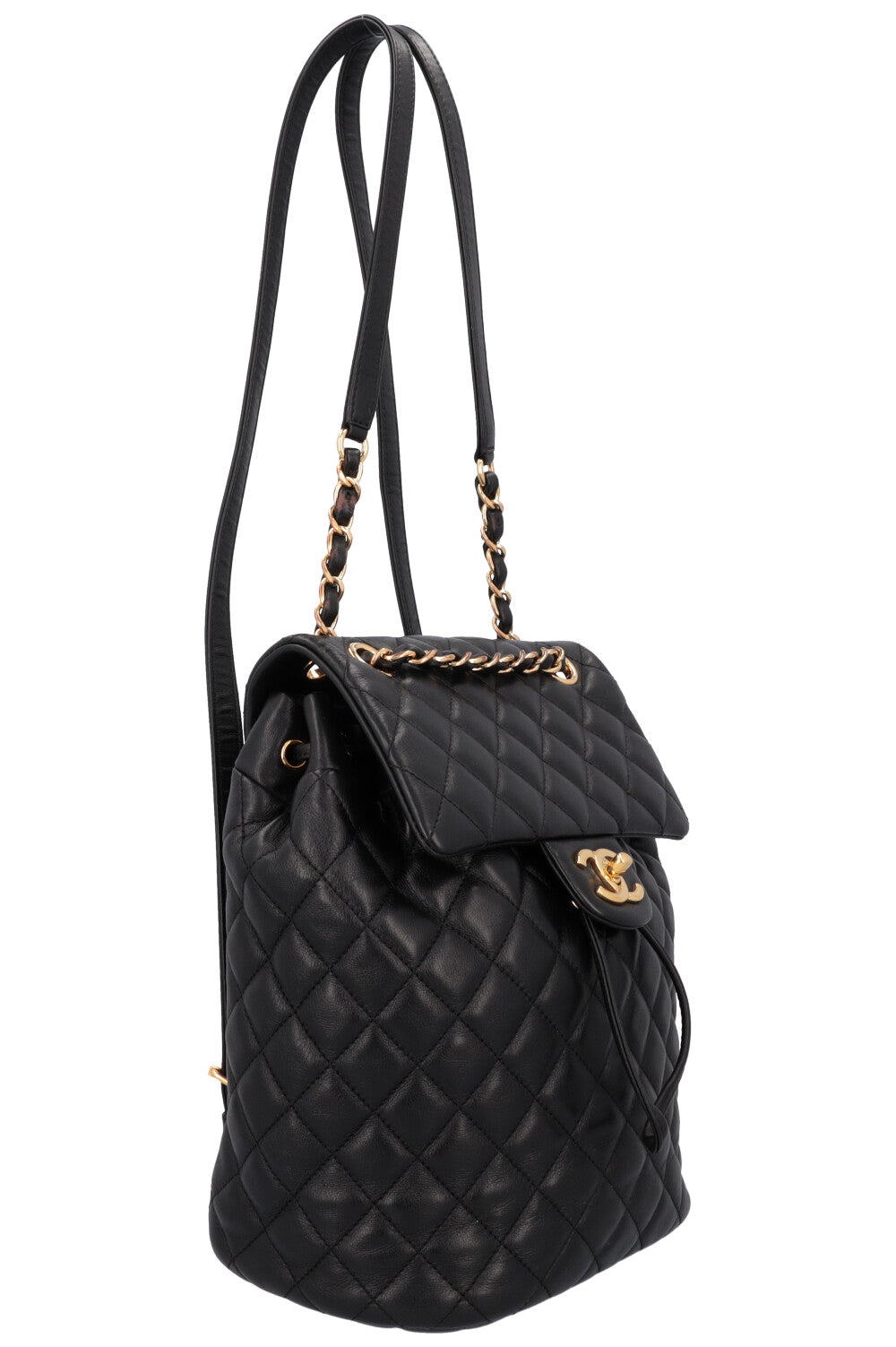 バッグ Lamb Skin Leather Market Knapsack BLACK CHANEL Quilted Backpack Lambskin Black – REAWAKE