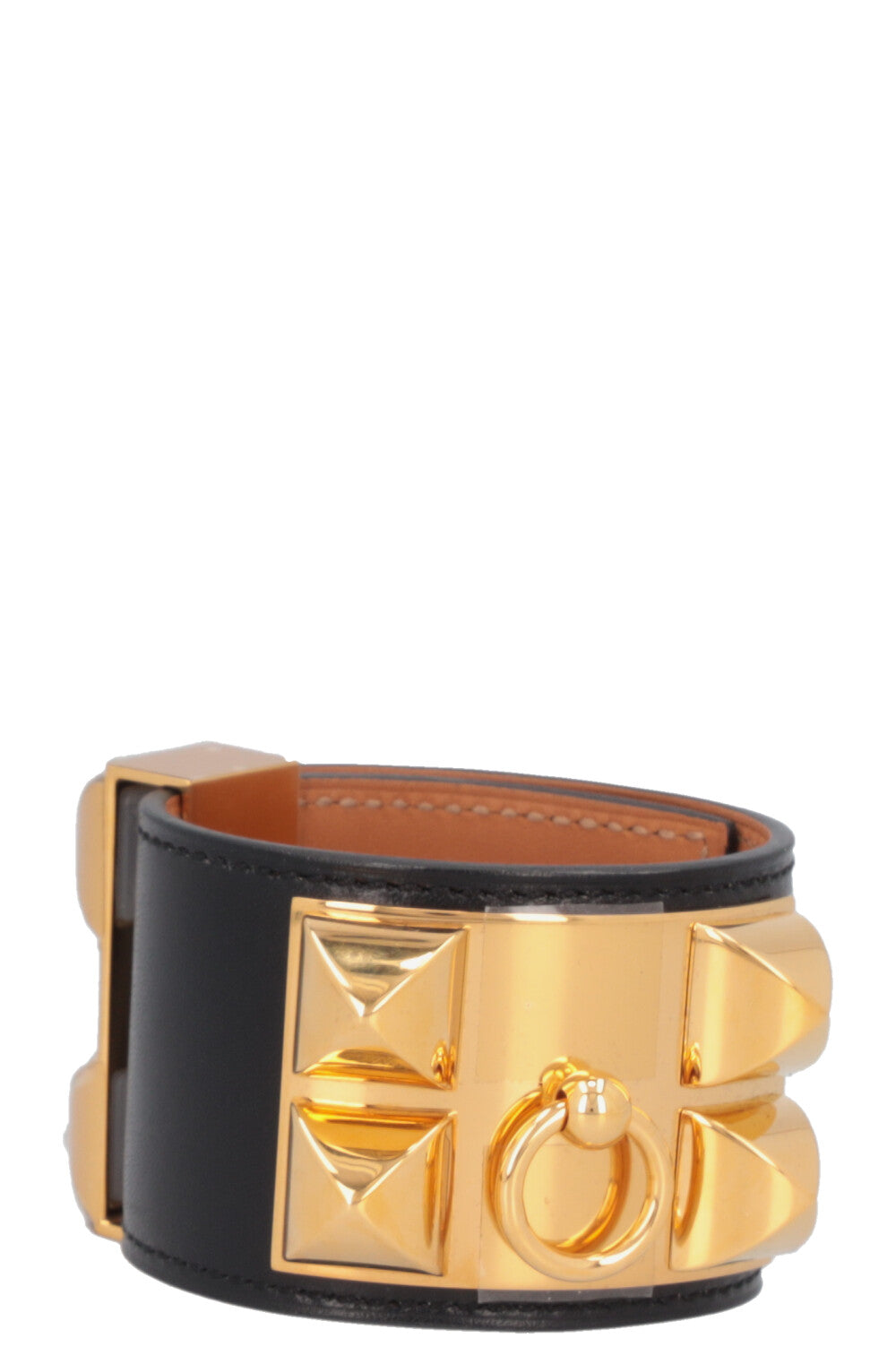 HERMÈS Collier de Chien Bracelet Black Gold