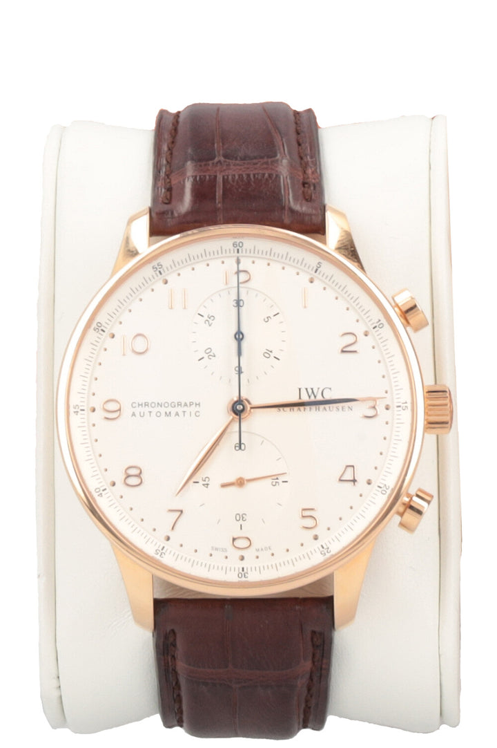 IWC Portuguese Chronograph Automatic Watch 18k Rose Gold