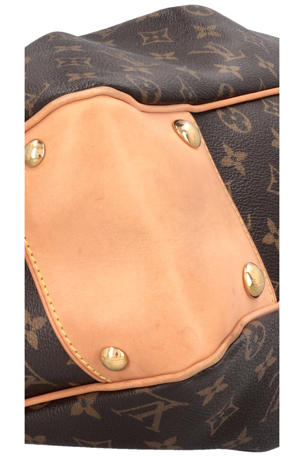 LOUIS VUITTON Boetie MM Hand Bag MNG Canvas