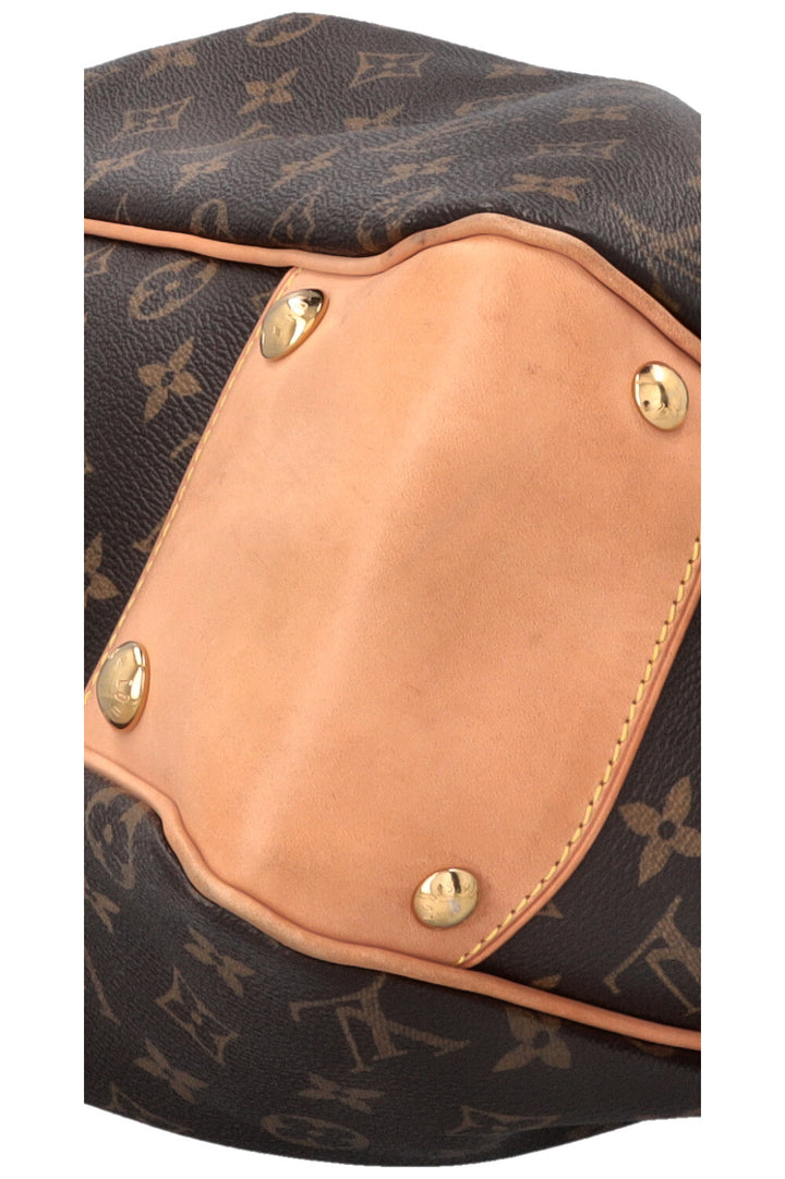 LOUIS VUITTON Boetie MM Hand Bag MNG Canvas