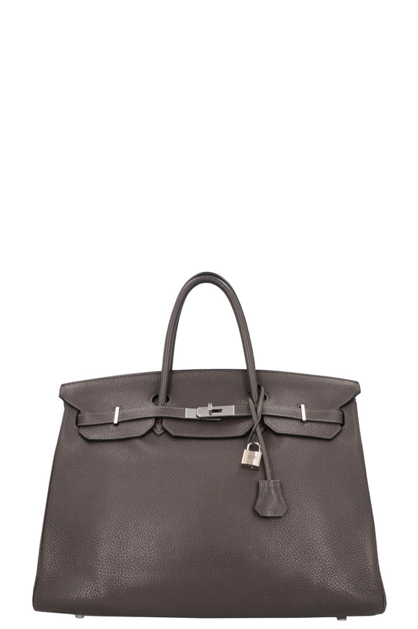 HERMÈS Birkin 40 Clemence Etain