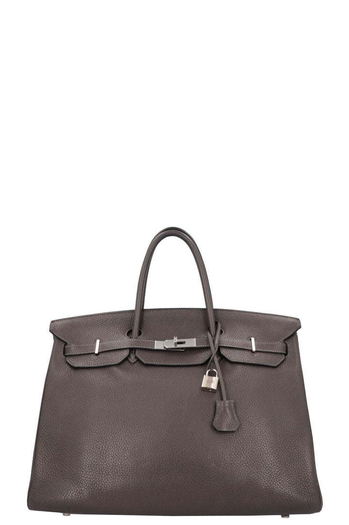 HERMÈS Birkin 40 Clemence Etain