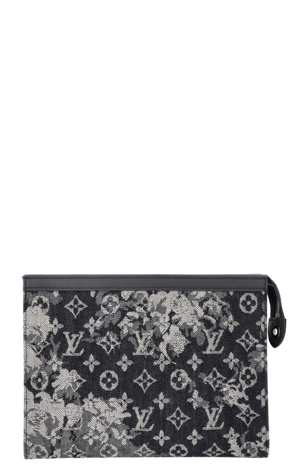 LOUIS VUTTON Tapestry Pochette MM Black White