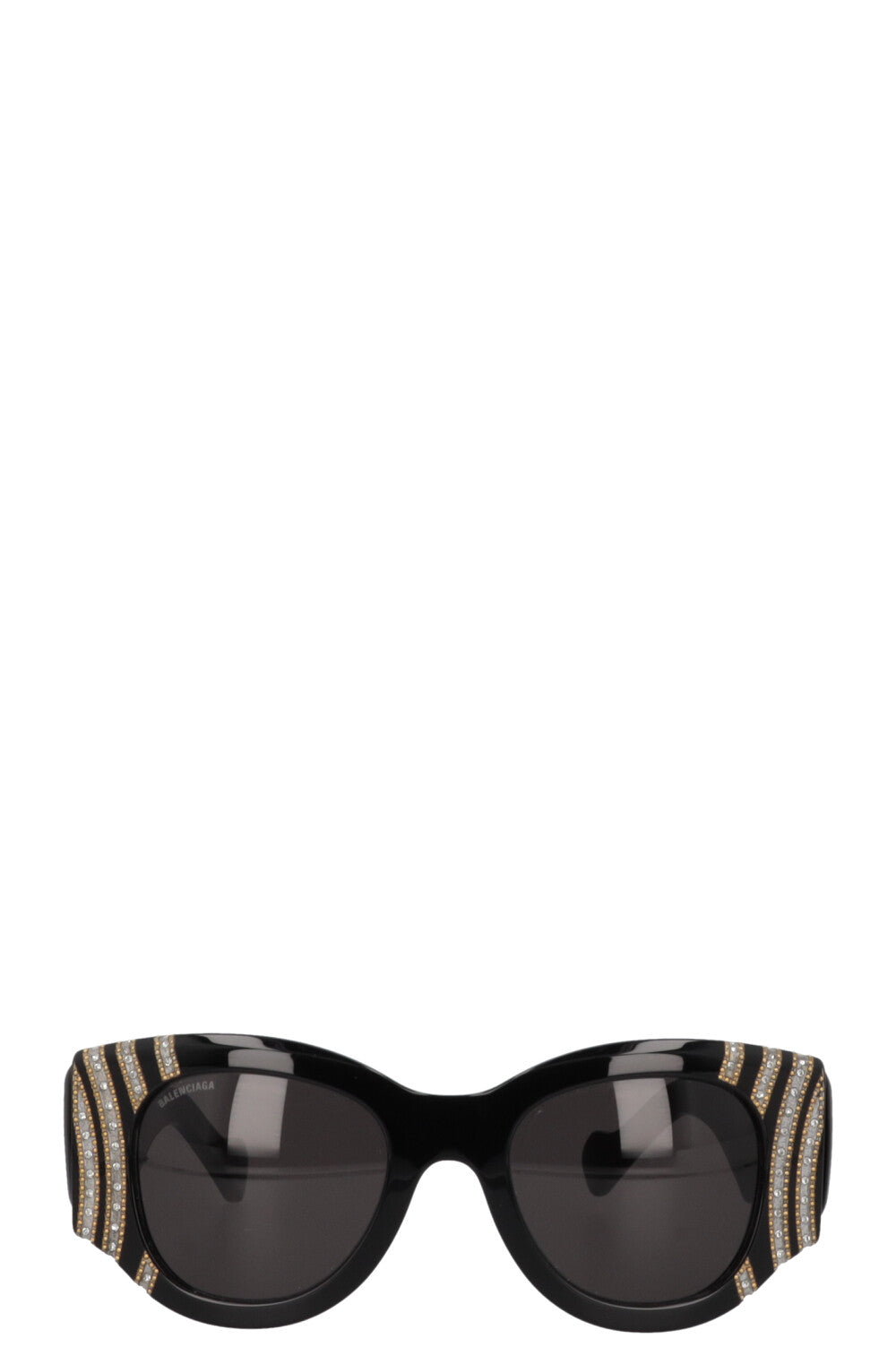 BALENCIAGA BB0070S Zebra Strass Sunglasses Black