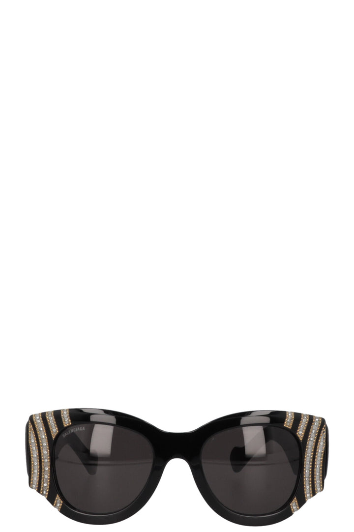 BALENCIAGA BB0070S Zebra Strass Sunglasses Black