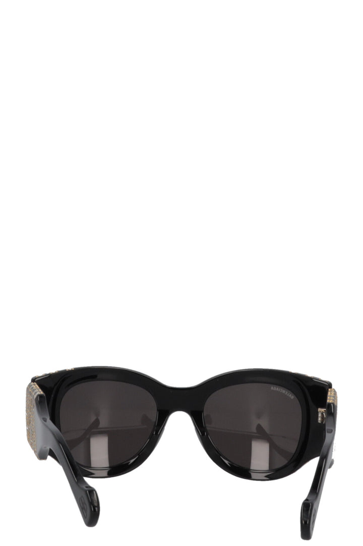 BALENCIAGA BB0070S Zebra Strass Sunglasses Black