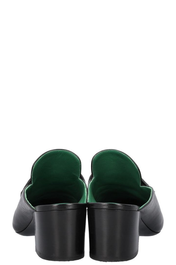 HERMÈS Paradis Mules Heels Black &amp; Green