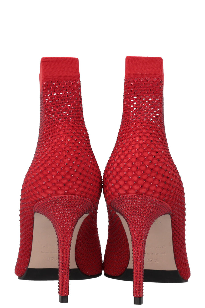 LE SILLA Sock Heel Crystals Red