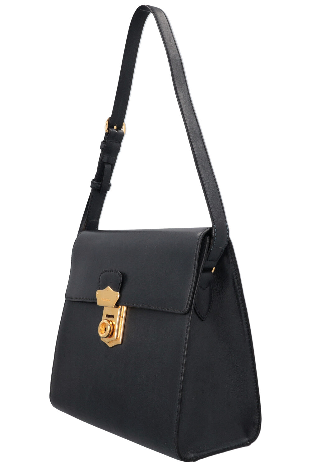 PRADA Vintage Lock Bag Navy