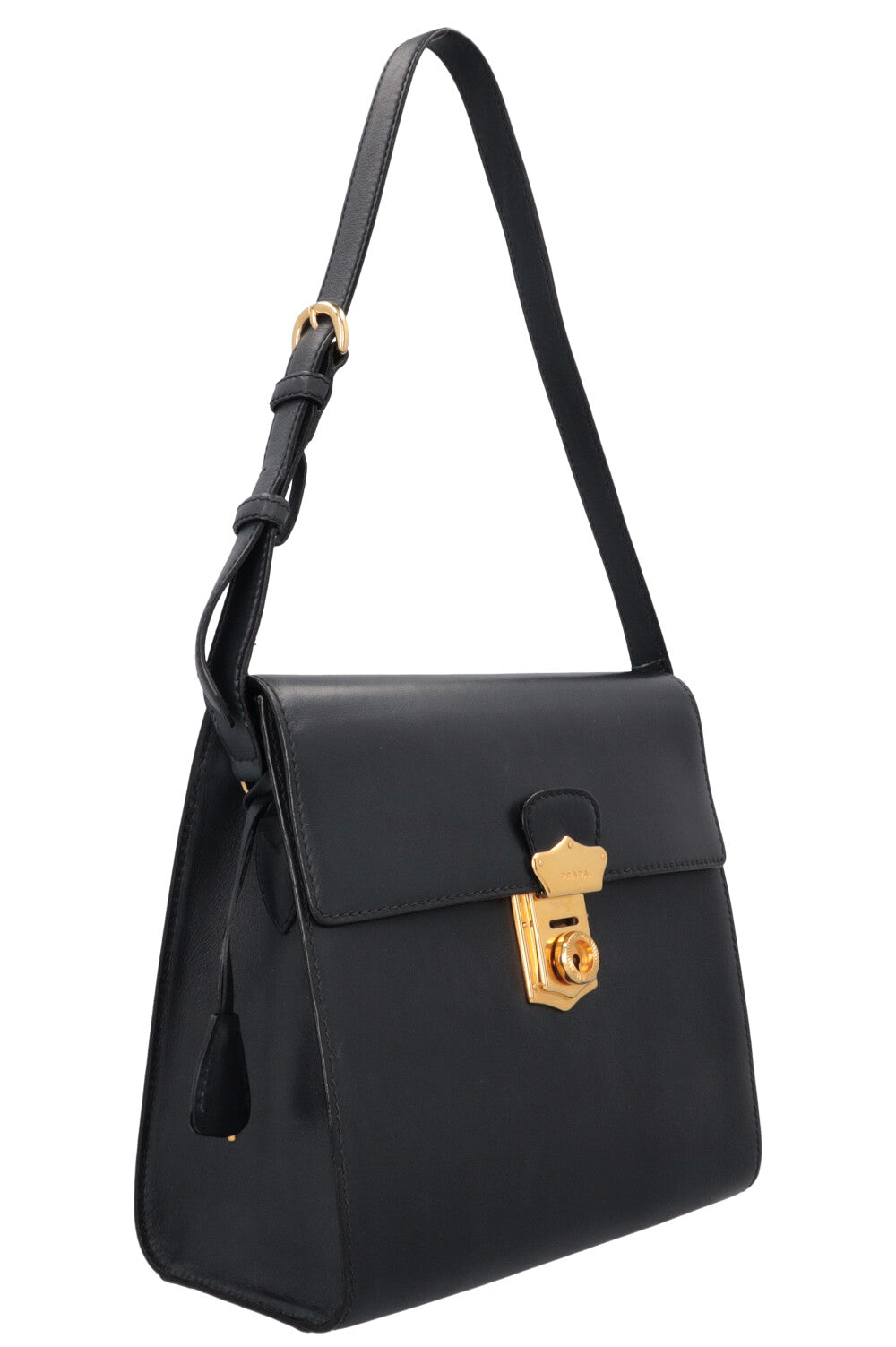 PRADA Vintage Lock Bag Navy